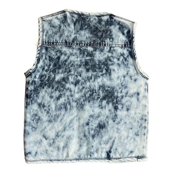 The New Society Vest Boys 6y Blue Denim Cotton Bleach‎ Wash Rene Waistcoat - Picture 7 of 8